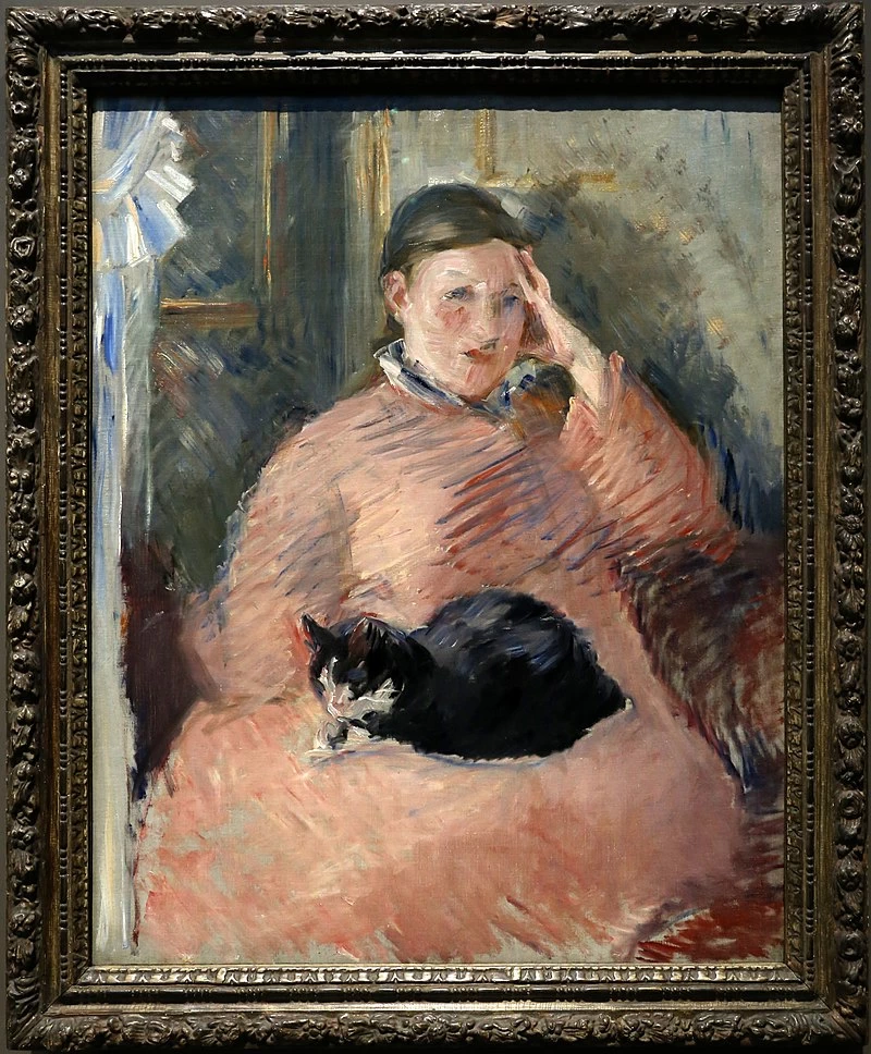 89-Édouard Manet, donna con gatto, 1880-82  